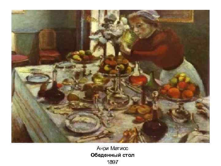 Анри Матисс Обеденный стол 1897 