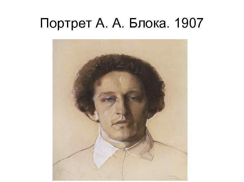 Портрет А. А. Блока. 1907 
