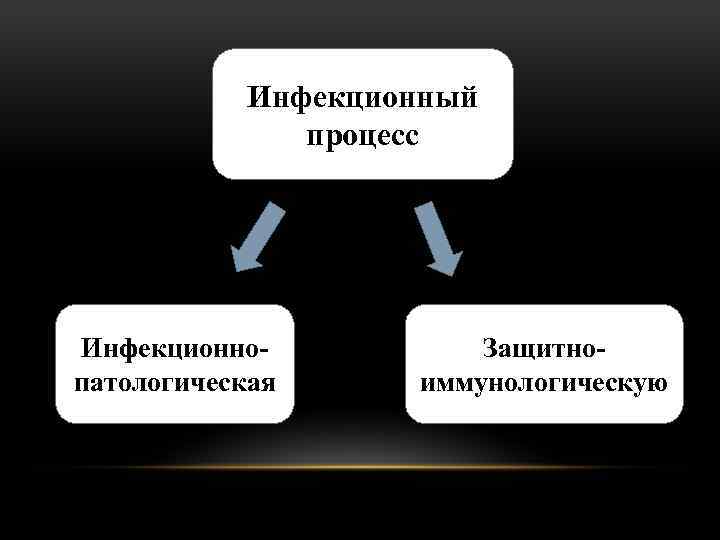 Инфекционный процесс Инфекционно патологическая Защитно иммунологическую 