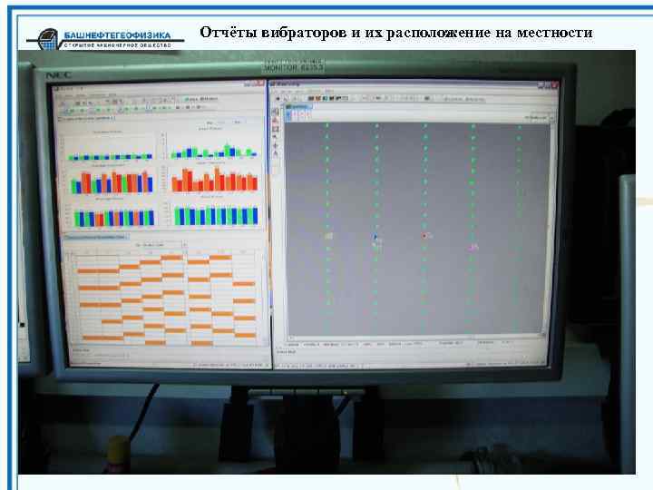 Отчёты вибраторов и их расположение на местности 
