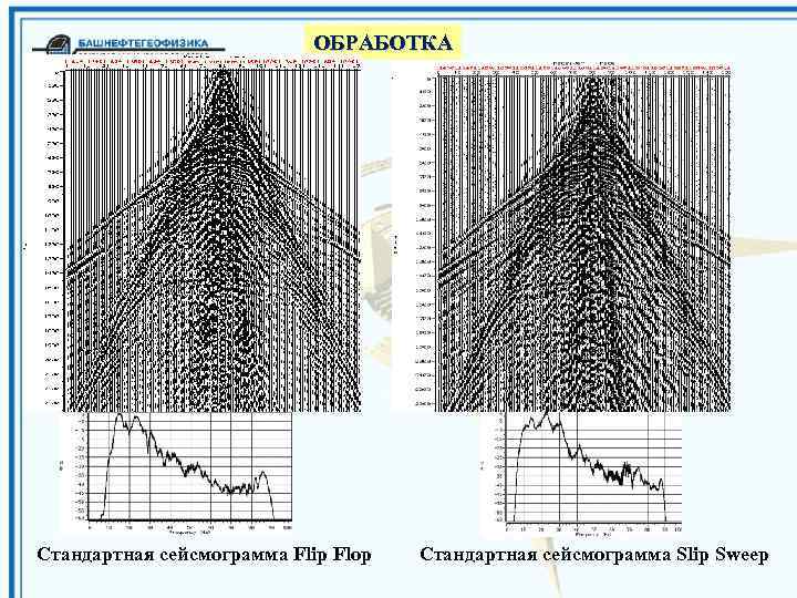 ОБРАБОТКА Стандартная сейсмограмма Flip Flop Стандартная сейсмограмма Slip Sweep 