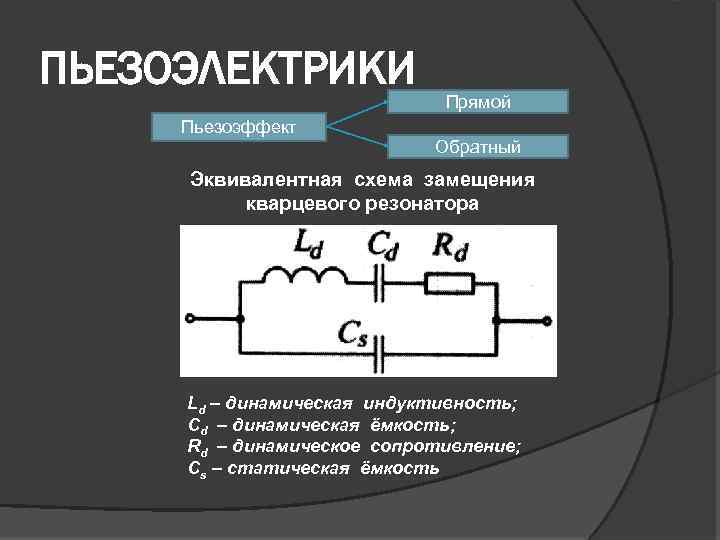 Эквивалентная схема кварцевого резонатора