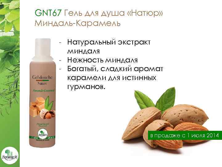 GNT 67 Гель для душа «Натюр» Миндаль-Карамель - Натуральный экстракт миндаля - Нежность миндаля