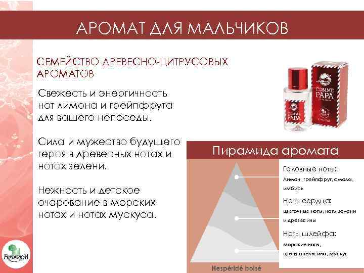 АРОМАТ ДЛЯ МАЛЬЧИКОВ СЕМЕЙСТВО ДРЕВЕСНО-ЦИТРУСОВЫХ АРОМАТОВ Свежесть и энергичность нот лимона и грейпфрута для