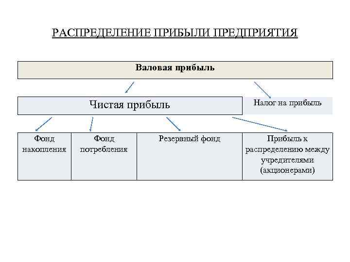 Схема распределения чистой прибыли