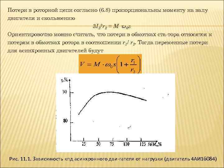 Потери в роторной цепи согласно (6. 8) пропорциональны моменту на валу двигателя и скольжению