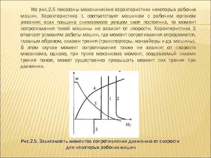 Механические характеристики рабочих машин