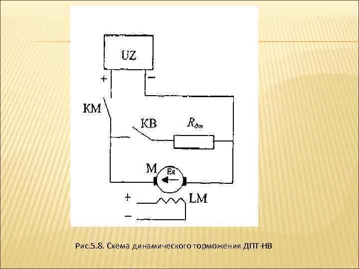 Торможение двигателя постоянным током схема