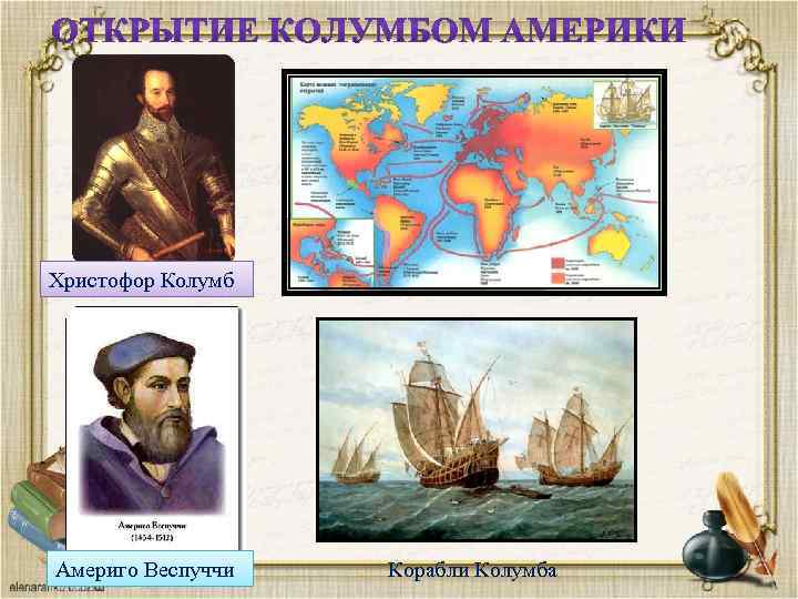 Христофор Колумб Америго Веспуччи Корабли Колумба 