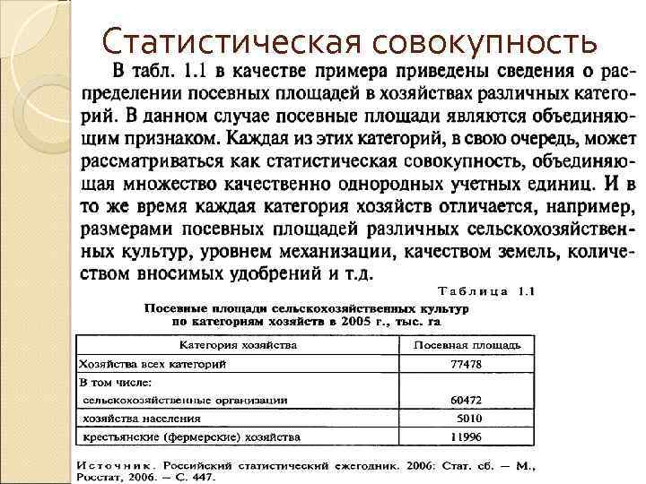 Статистическая совокупность 