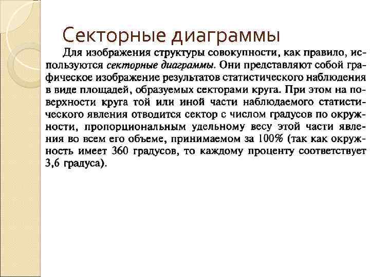 Секторные диаграммы 
