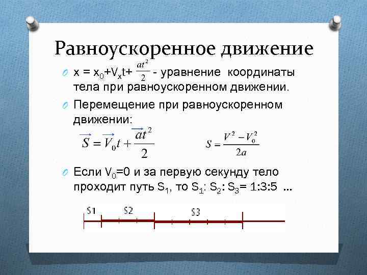 Уравнение координаты движения