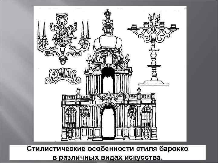Стилистические особенности стиля барокко в различных видах искусства. 