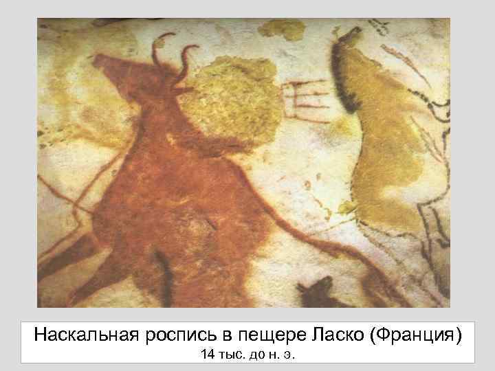 Наскальная роспись в пещере Ласко (Франция) 14 тыс. до н. э. 