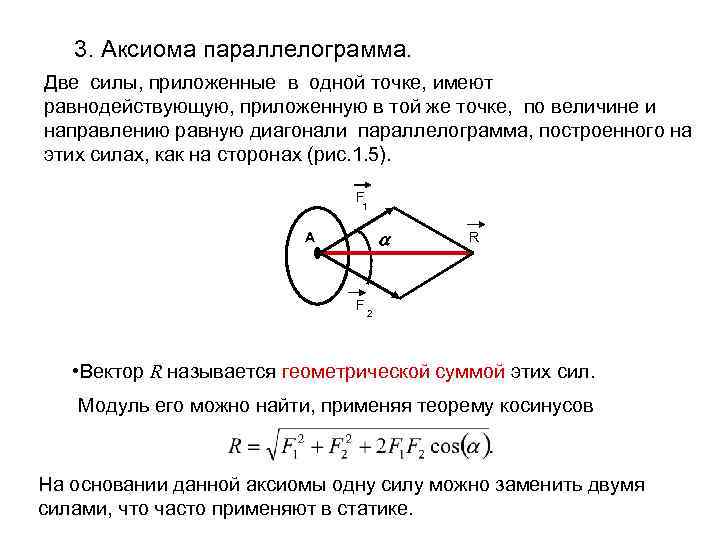 Две силы приложены