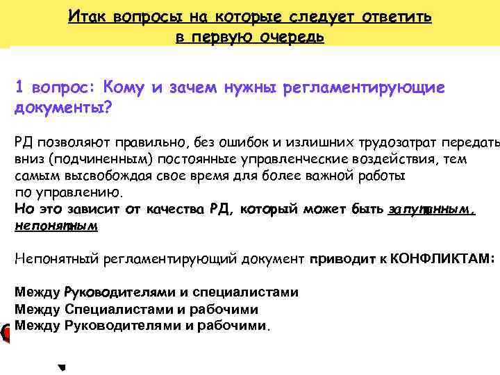 Итак вопросы на которые следует ответить в первую очередь 1 вопрос: Кому и зачем