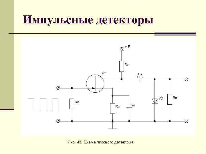 Импульсные детекторы Рис. 43. Схема пикового детектора 