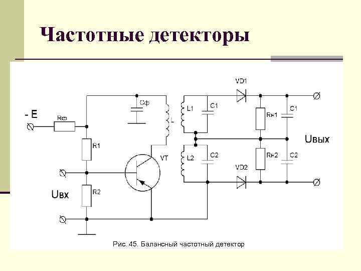 Частотные детекторы Рис. 45. Балансный частотный детектор 