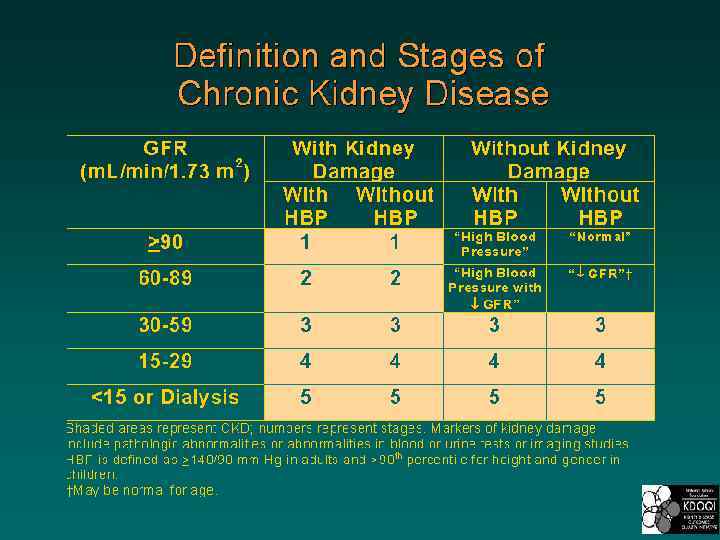 Definition and Stages of Chronic Kidney Disease 