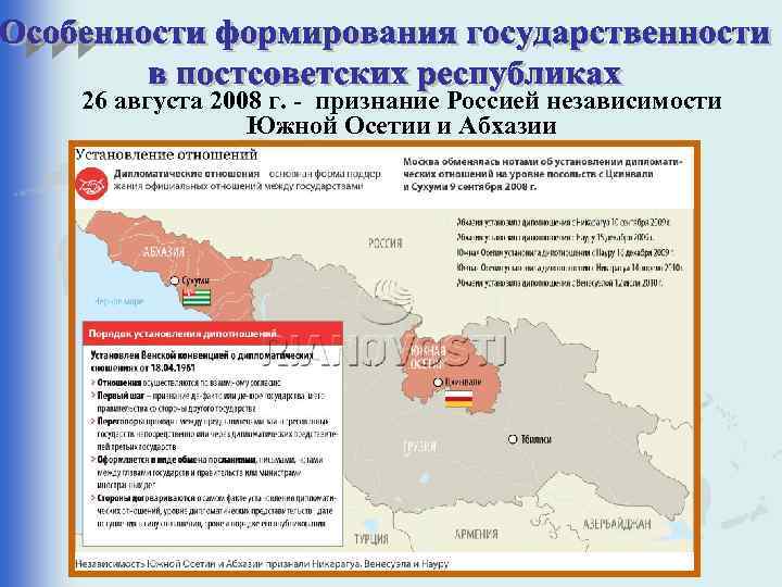 Признание россией независимости абхазии и южной осетии