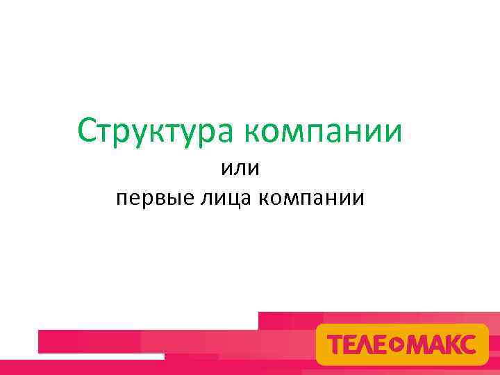 Структура компании или первые лица компании 