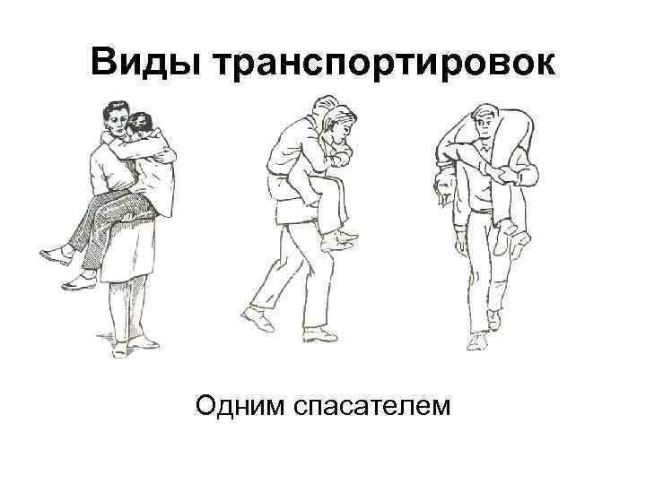 Виды транспортировок Одним спасателем 