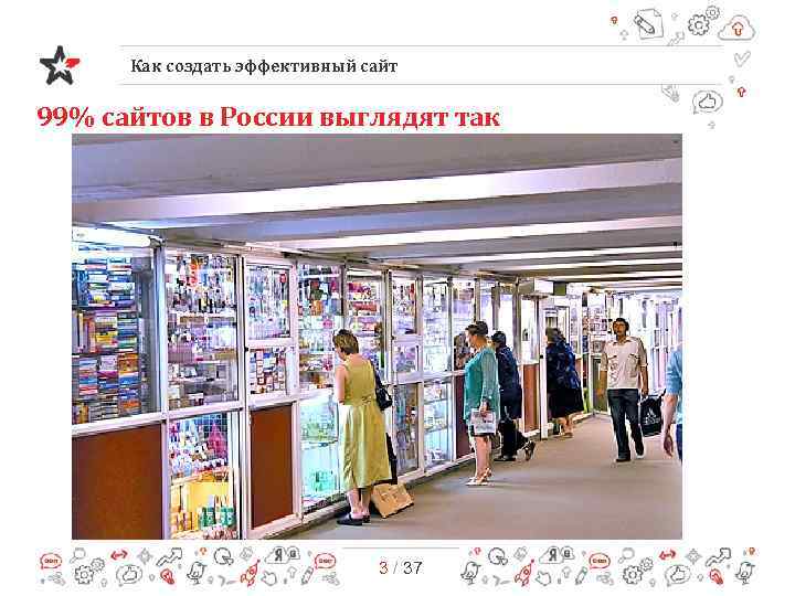 Как создать эффективный сайт 99% сайтов в России выглядят так 3 / 37 