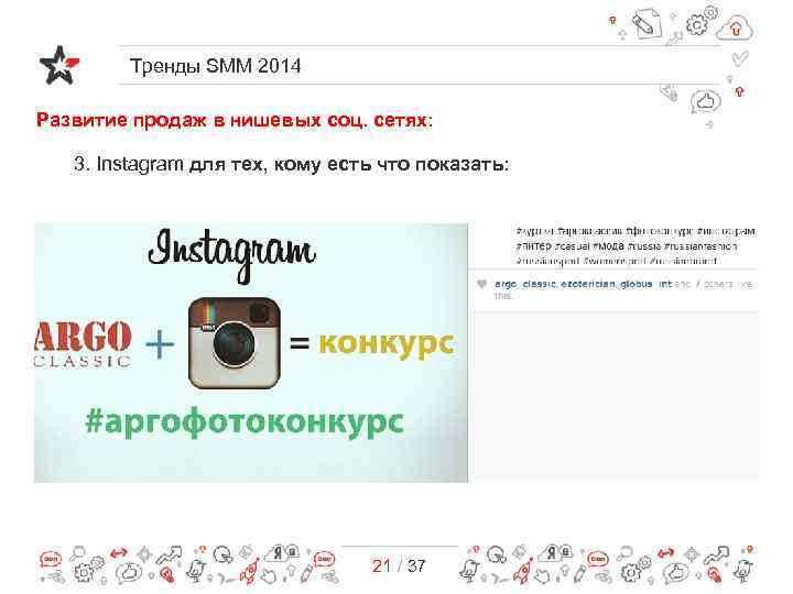 Тренды SMM 2014 Развитие продаж в нишевых соц. сетях: 3. Instagram для тех, кому