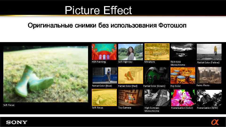 Picture Effect Оригинальные снимки без использования Фотошоп HDR Painting Partial Color (Blue) Partial Color