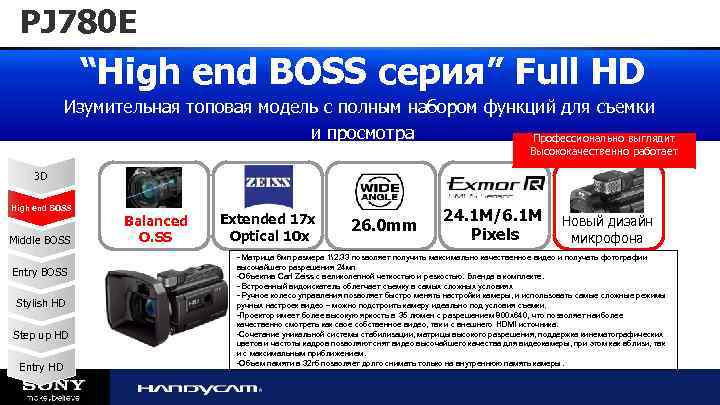 PJ 780 E “High end BOSS серия” Full HD Изумительная топовая модель с полным