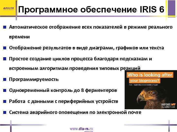 Программное обеспечение IRIS 6 Автоматическое отображение всех показателей в режиме реального времени Отображение результатов