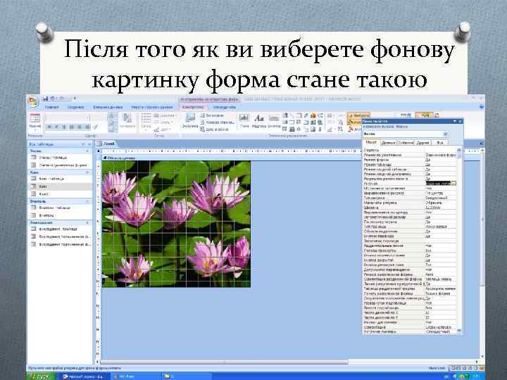 Після того як ви виберете фонову картинку форма стане такою 
