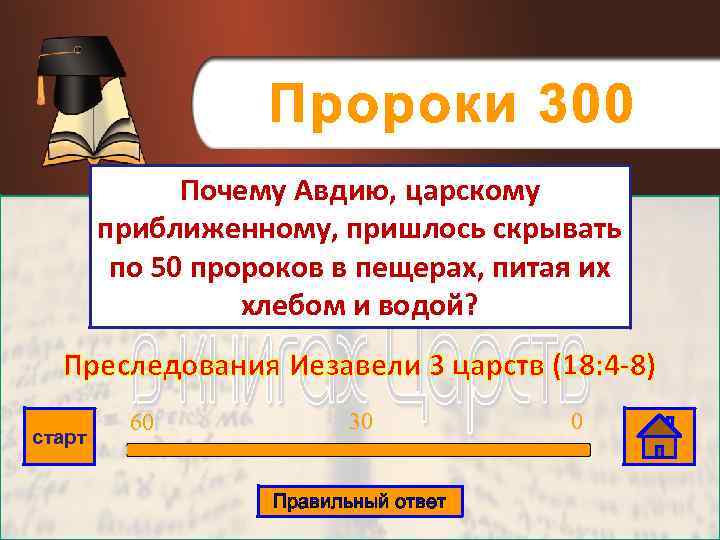 Пророки 300 Почему Авдию, царскому приближенному, пришлось скрывать по 50 пророков в пещерах, питая