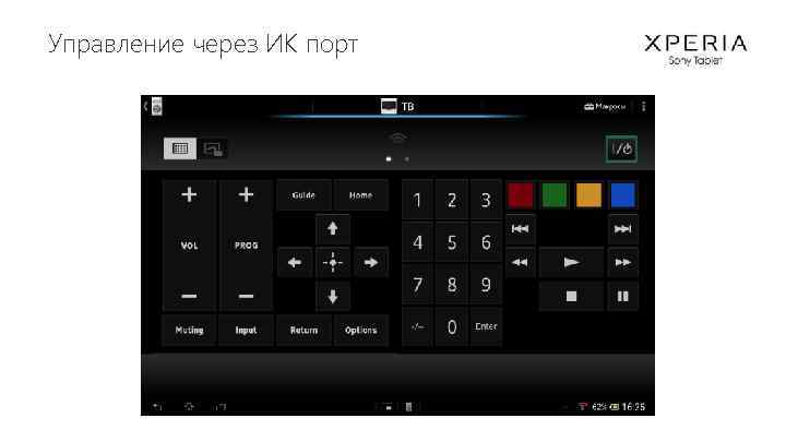 Управление через ИК порт 