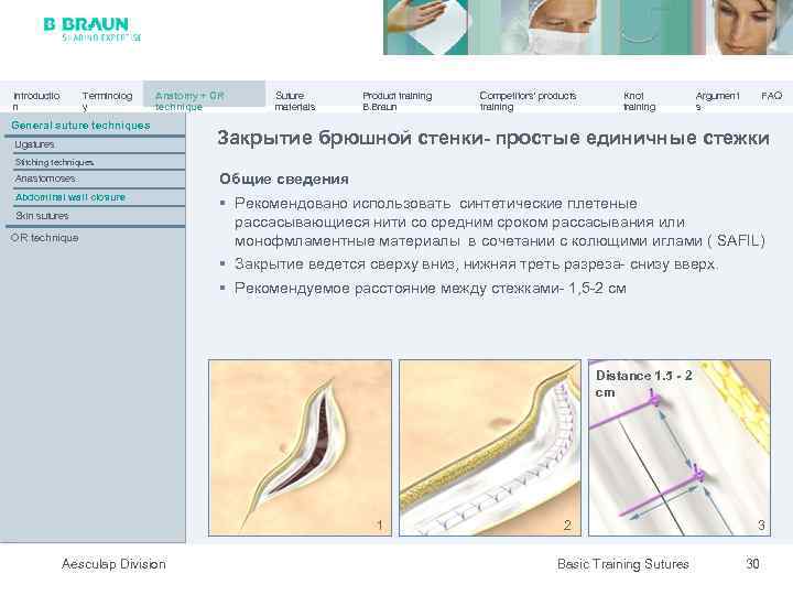 Introductio n Terminolog y Anatomy + OR technique General suture techniques Ligatures Suture materials