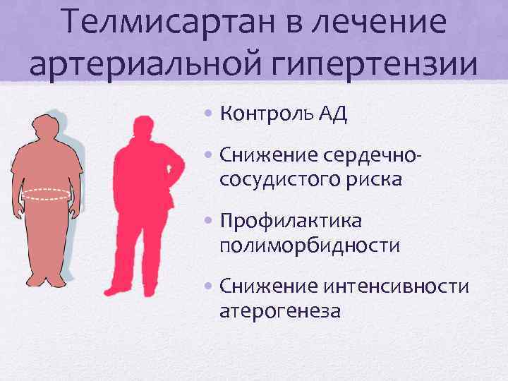 Телмисартан в лечение артериальной гипертензии • Контроль АД • Снижение сердечнососудистого риска • Профилактика