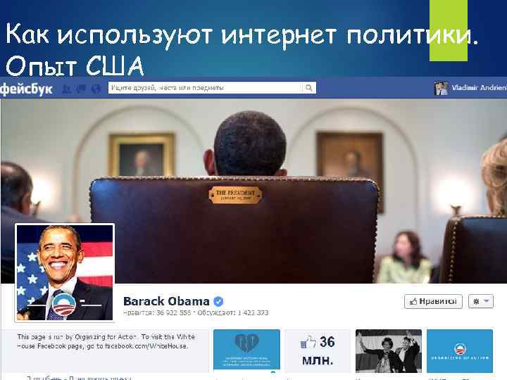 Как используют интернет политики. Опыт США 
