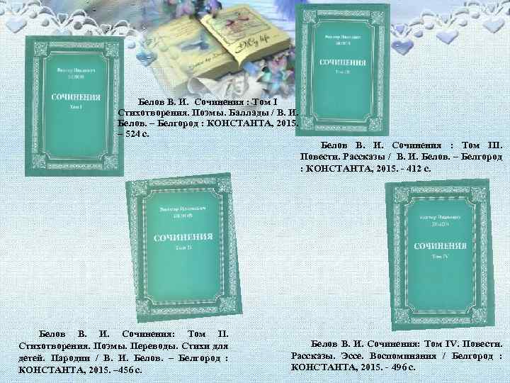 Белов В. И. Сочинения : Том I Стихотворения. Поэмы. Баллады / В. И. Белов.