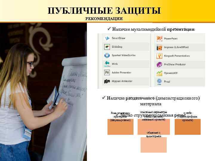 ПУБЛИЧНЫЕ ЗАЩИТЫ РЕКОМЕНДАЦИИ ü Наличие мультимедийной презентации ü Наличие раздаточного (демонстрационного) материала 8 -мь