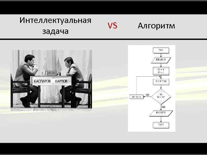 Интеллектуальная задача VS Алгоритм 