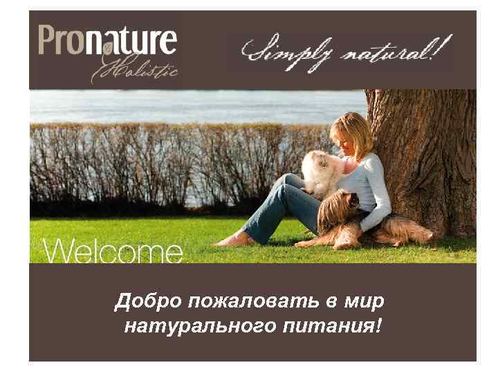 Добро пожаловать в мир натурального питания! 