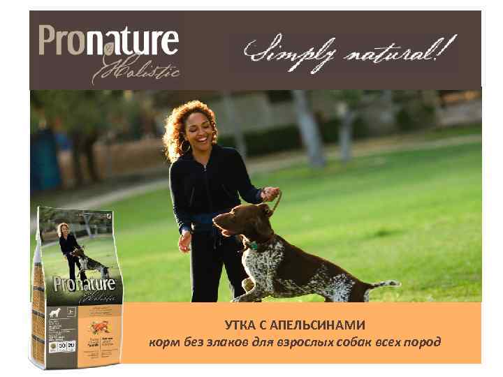 УТКА С АПЕЛЬСИНАМИ корм без злаков для взрослых собак всех пород 
