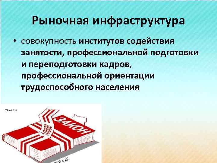 Совокупность институтов формирующих. Рыночная инфраструктура.