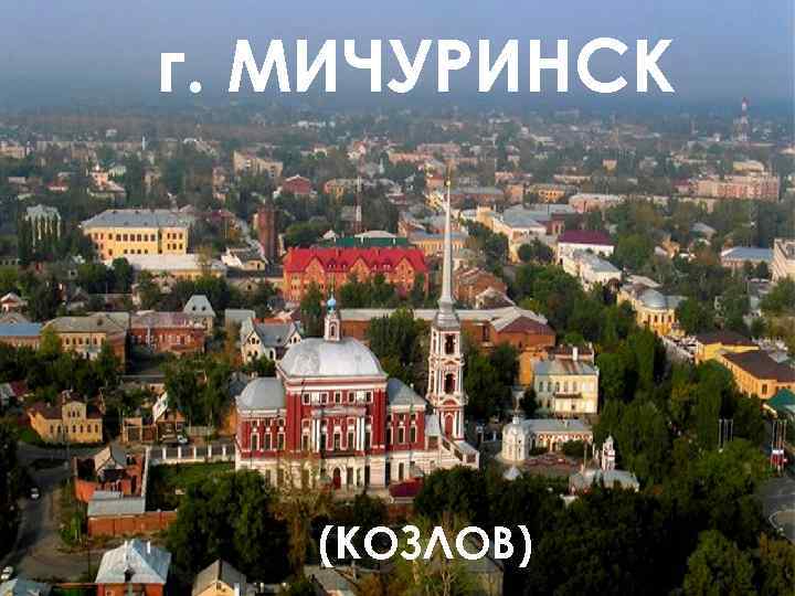 г. МИЧУРИНСК (КОЗЛОВ) 