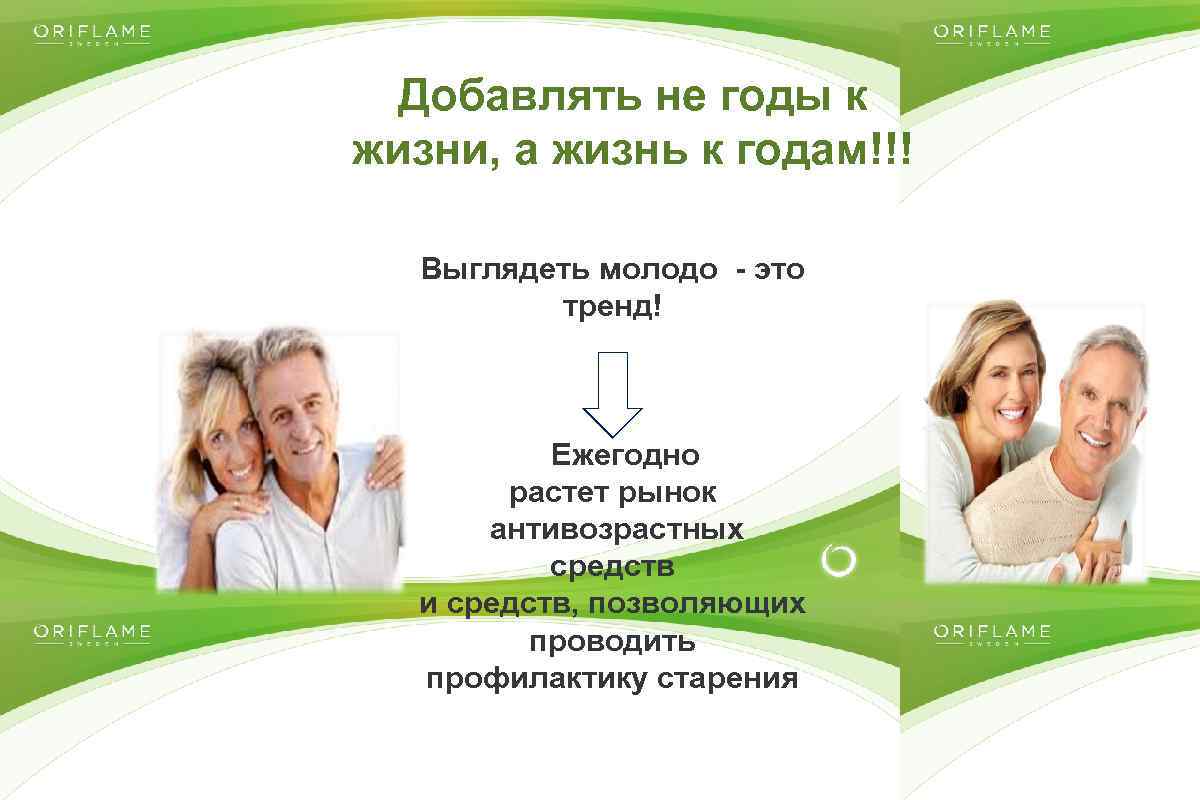 Добавлять не годы к жизни, а жизнь к годам!!! Выглядеть молодо - это тренд!