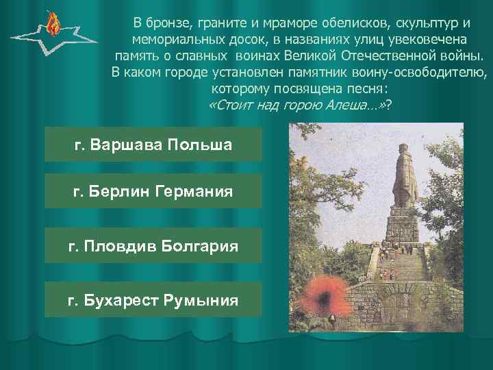 В бронзе, граните и мраморе обелисков, скульптур и мемориальных досок, в названиях улиц увековечена