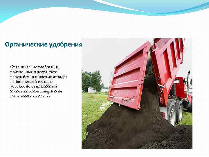 Органические удобрения, полученные в результате переработки пищевых отходов на биогазовой станции абсолютно стерильные и