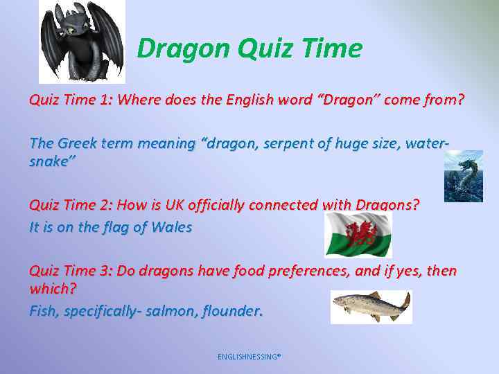 Dragon Quiz Time 1: Where does the English word “Dragon” come from? The Greek