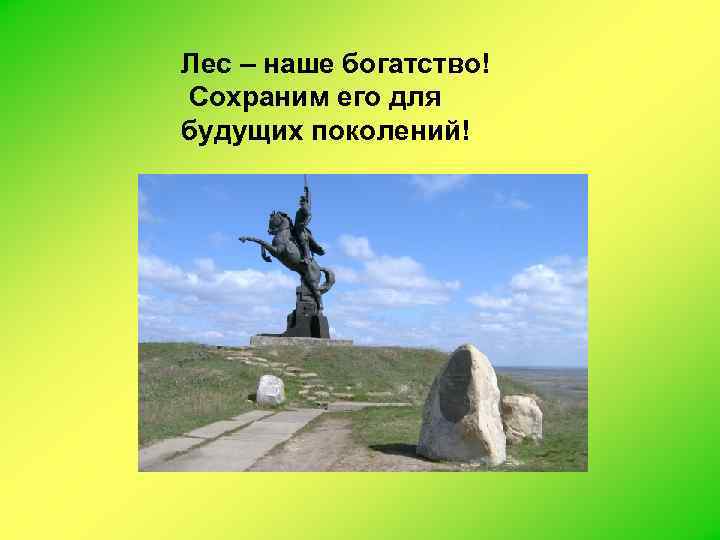 Лес – наше богатство! Сохраним его для будущих поколений! 