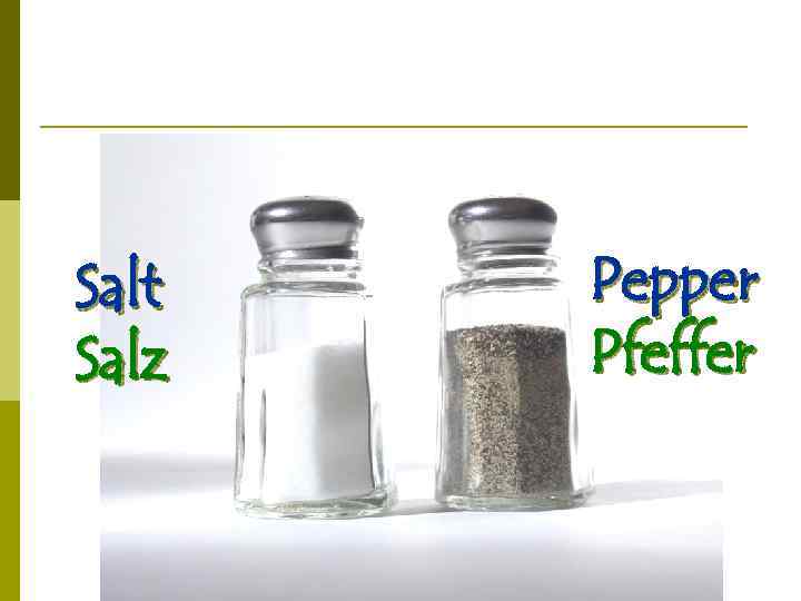 Salt Salz Pepper Pfeffer 